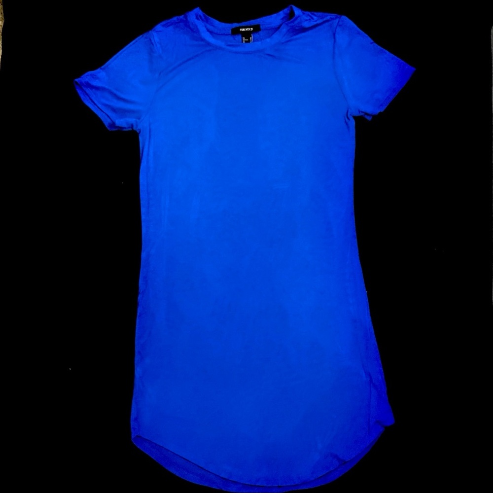 Forever 21 blue shirt dress
